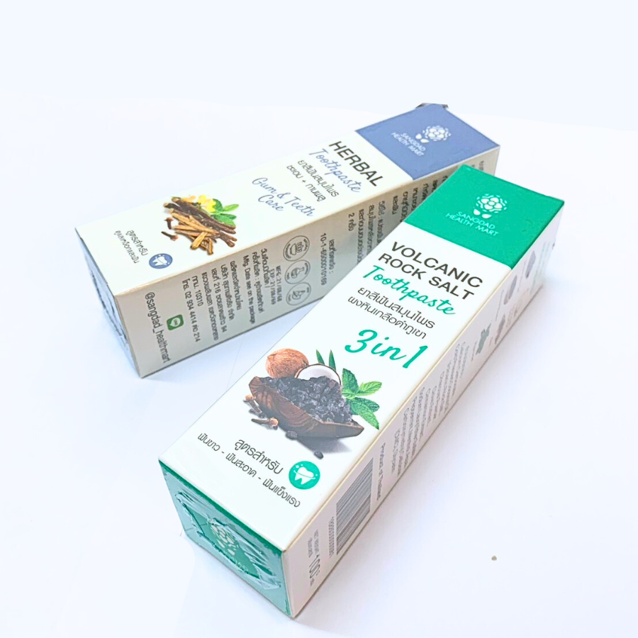 Sangdad Health Mart Herbal Toothpaste ยาสีฟัน สมุนไพร กลิ่นหอมสมุนไพร 2 สูตร ดูแลเหงือกและฟัน