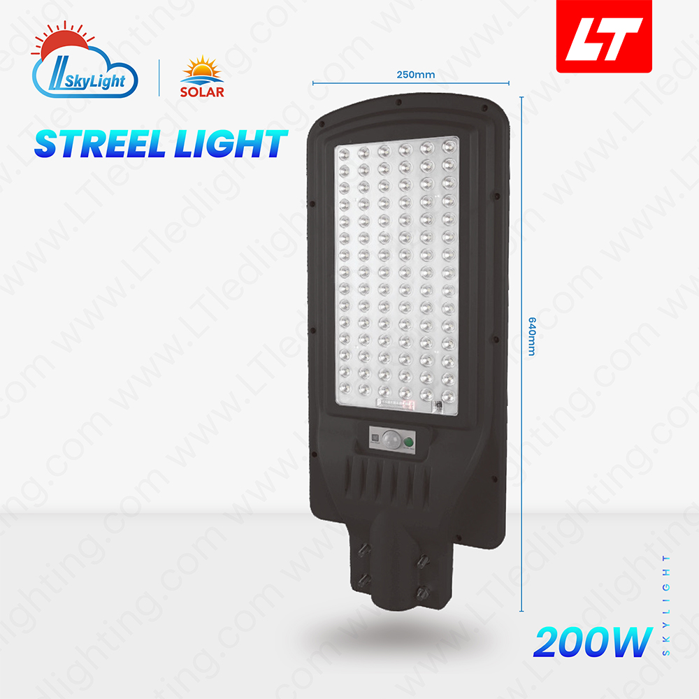 SKYBIRD โคมไฟถนนโซล่าเซลล์ 100W-400W รุ่นSKY-SLT17 daylight 6500K โคมไฟถนนโซล่าเซลล์ Streetlight