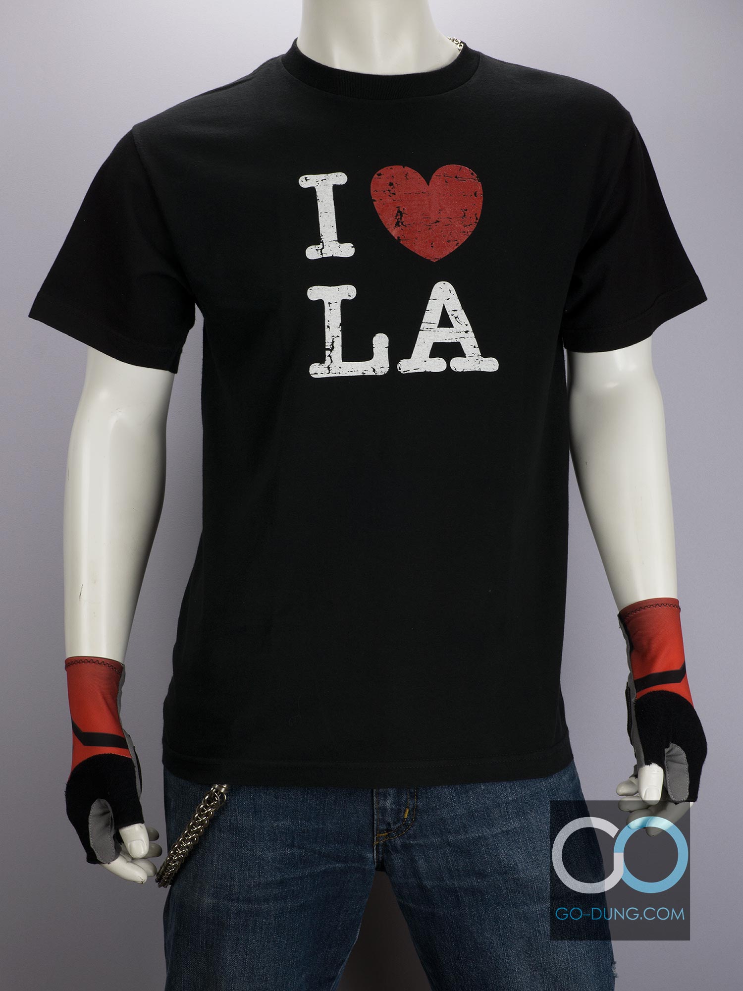 ขาย เสื้อยืด I LOVE LA มือสอง ผ้า 100 คอตตอน ยี่ห้อ ALSTYLE