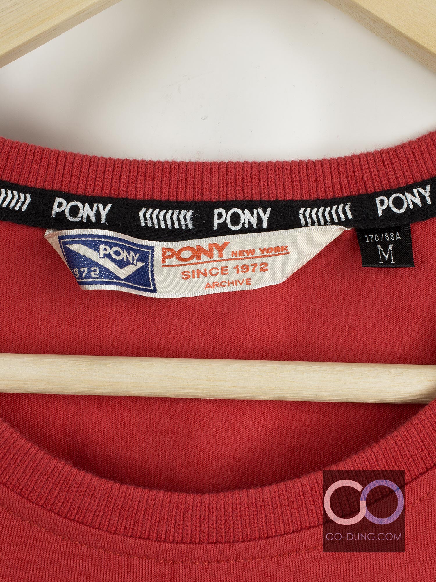 เสื้อยืดมือสองแบรนด์แท้ PONY NEW YORK วินเทจ 90's ผ้า 100 คอตตอน