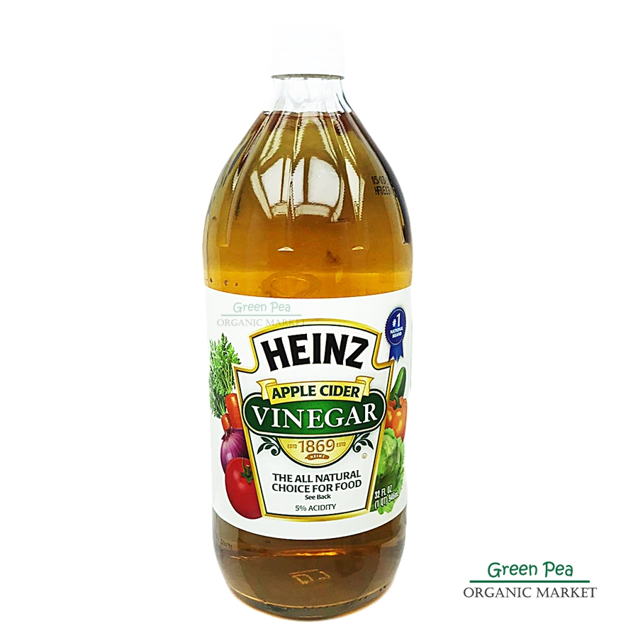 HEINZ Apple Cider Vinegar.แอปเปิ้ลไซเดอร์ ขนาดบรรจุ 473 มล. น้ำส้มสายชูหมักจากแอบเปิ้ลชนิดกรอง