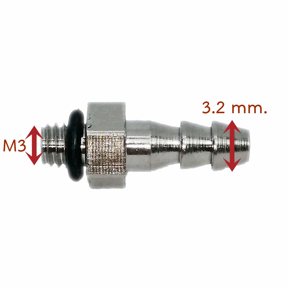 ข้อต่อโลหะชุบ หางปลา เกลียวนอก