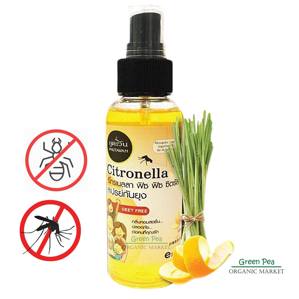 ภูตะวัน สเปรย์กันยุง Citronella Fitz Fitz กลิ่นตะไคร้หอม 100 ml. สูตร ธรรมชาติ Phutawan