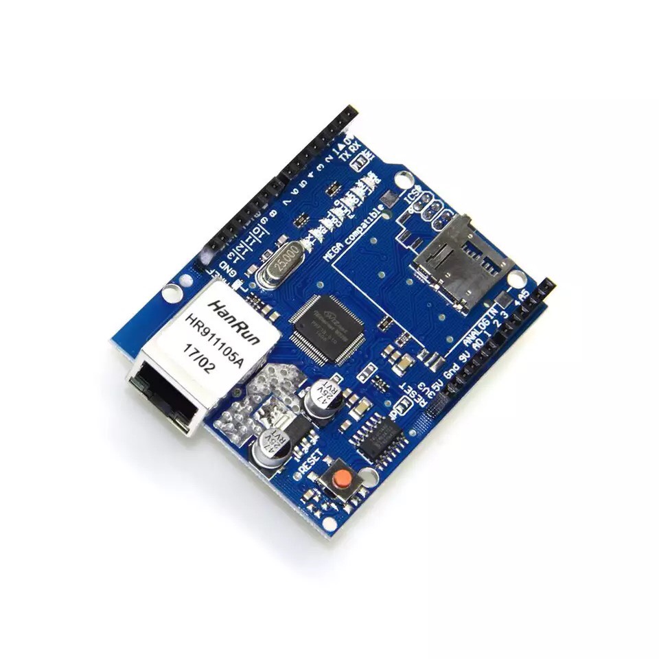 Shield Ethernet Shield W5100 R3 UNO Mega 2560 W5100 Development board แผ่นบอร์ดโมดูลเชื่อมต่อเครือข่าย Ethernet