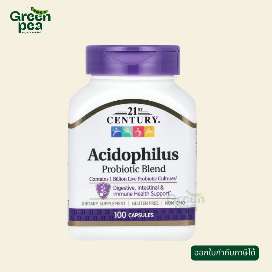 21st Century, แอซิโดฟิลัส โปรไบโอติก เบลนด์ บรรจุ 100 แคปซูล