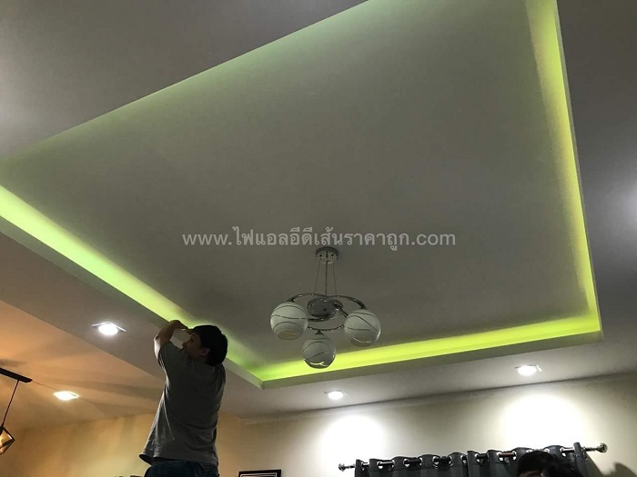 รีวิวไฟเปลี่ยนสีได้ ไฟเส้น RGB ไฟเส้นLED ไฟซ่อนฝ้า ติดไฟซ่อนฝ้า ฝ้าหลืบ ฝ้าหลุม