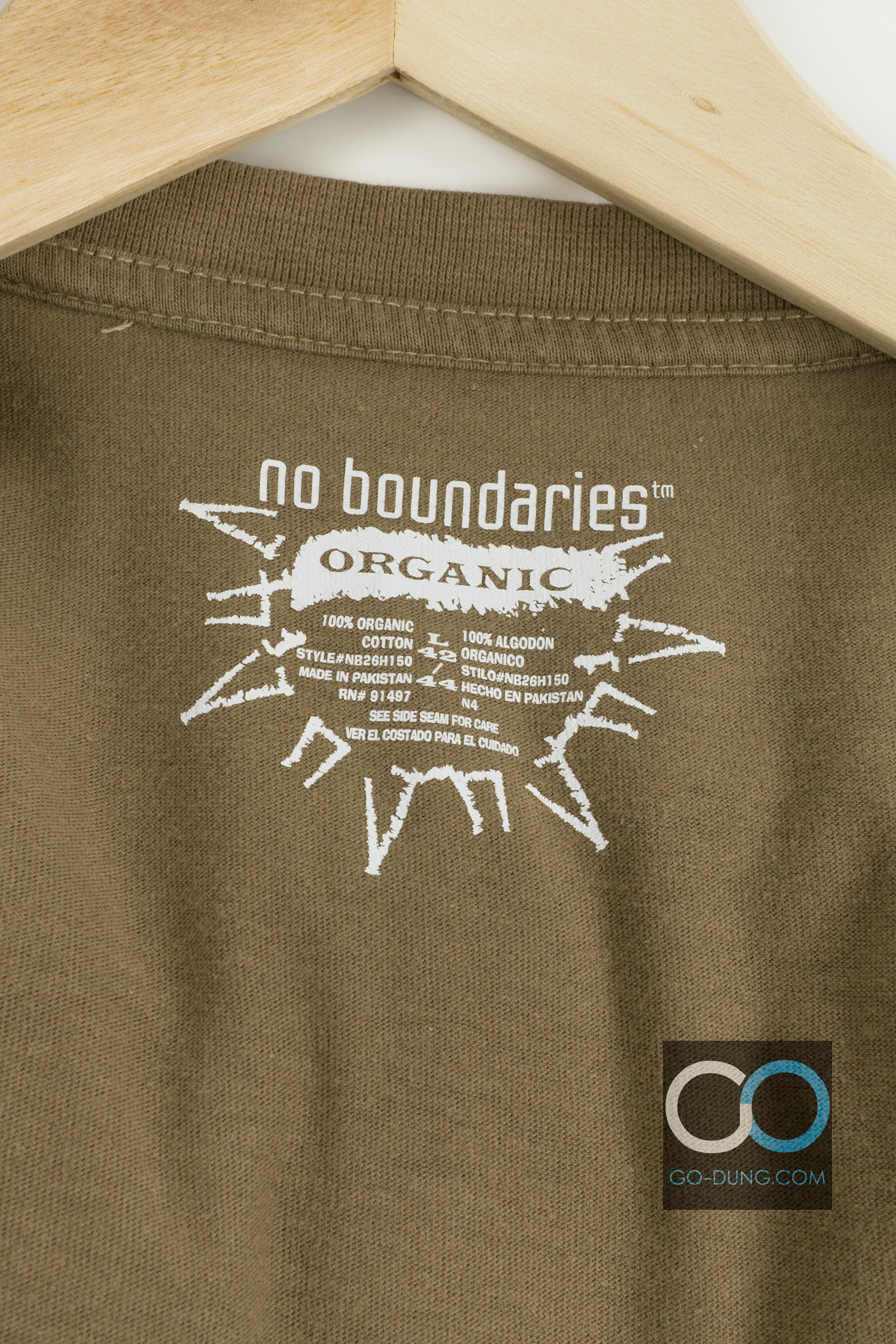 เสื้อยืดมือสอง ผ้า 100 คอตตอน ยี่ห้อ NO BOUNDARIES