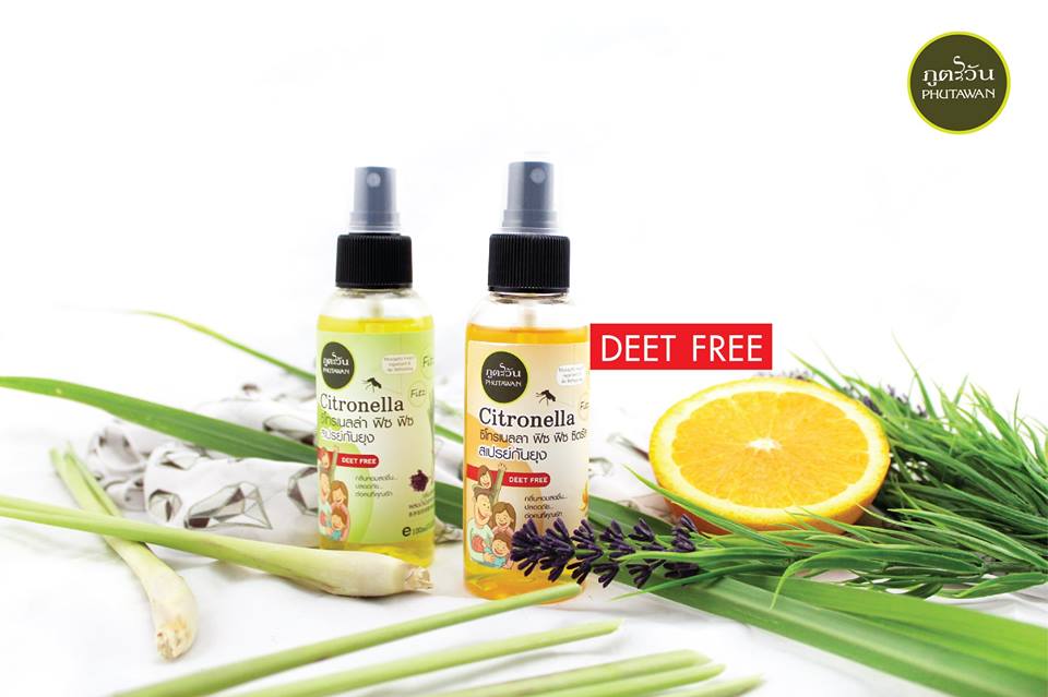ภูตะวัน สเปรย์กันยุง Citronella Fitz Fitz กลิ่นตะไคร้หอม 100 ml. สูตร ธรรมชาติ Phutawan