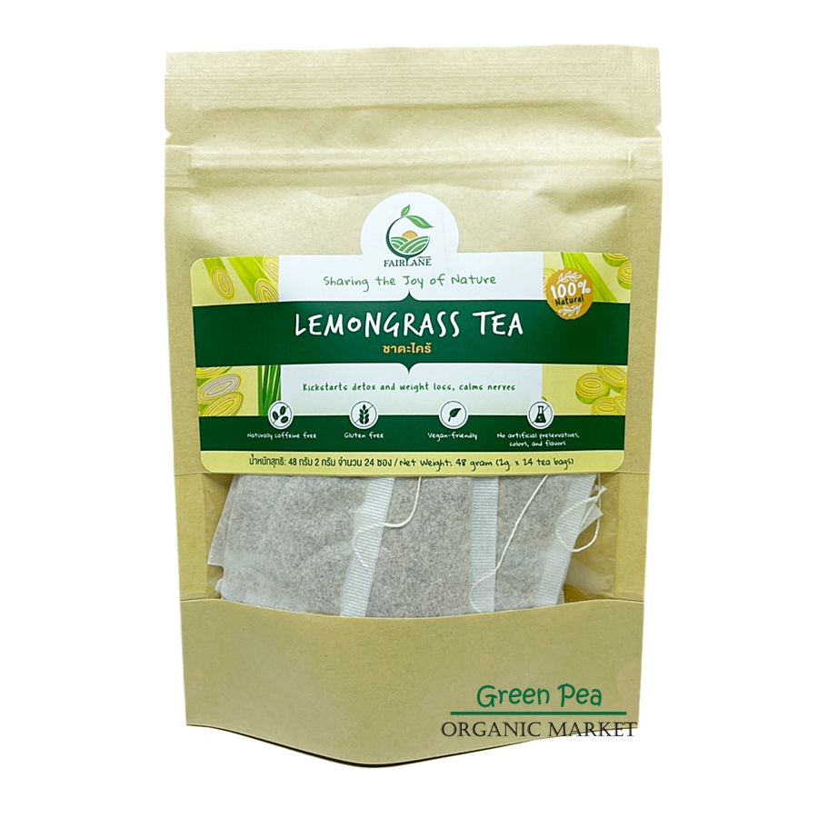 Fairlane Organic's ชาตะไคร้ (ห่อ24ซอง) lemongrass tea ชาสมุนไพร เพื่อสุขภาพ
