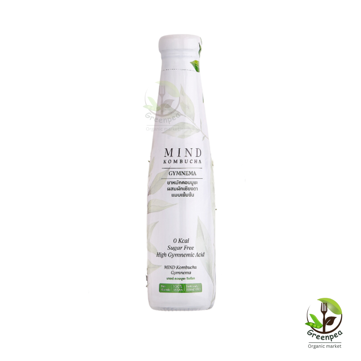 Mind Kombucha Gymnema ชาหมัก คอมบูชะ ผสม ผักเชียงดา แบบเข้มข้น ไม่มีน้ำตาล ขนาด 250 ml. พร้อมดื่ม 1 ขวดดื่มได้นาน