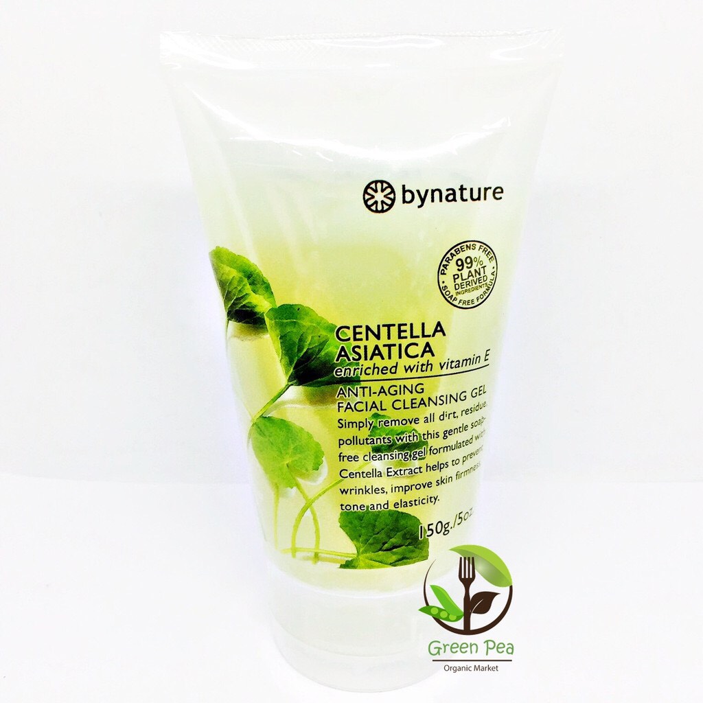 เจลล้างหน้าใบบัวบกและวิตามินอี ,150g.,bynature