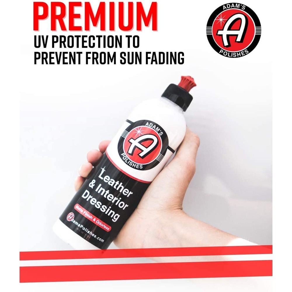 Adam's Leather & Interior Dressing (16 oz/473 ml) ปกป้อง และบำรุงรักษาเคลือบเบาะหนังภายใน