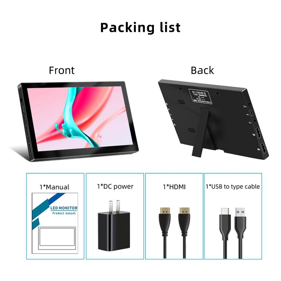 7 inch Touch Screen Monitor 1024x600 ลำโพงในตัว รองรับ Raspberry Pi