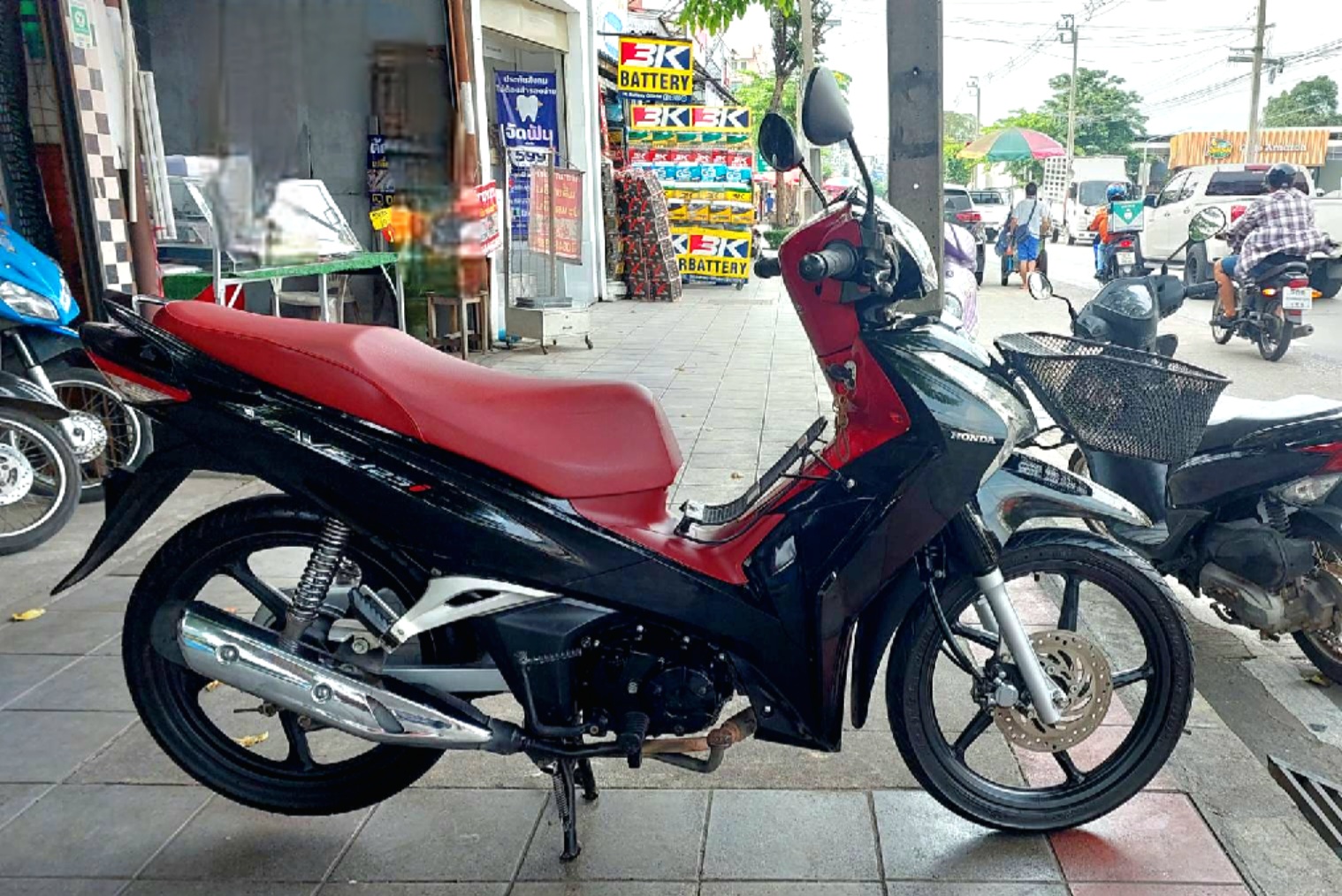 (ปิดการขายใส่สิ้นเดือน)เวฟ 125 i สีดำ 2022 ไฟหน้า LED ตัวท็อปล้อแม็กสตาร์ทมือ