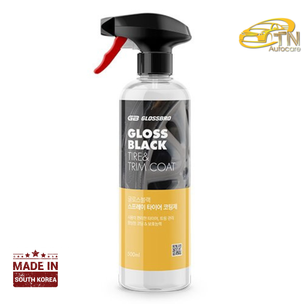GLOSSBRO Gloss Black, สเปรย์เคลือบยางและพลาสติกไวนิล 500ml