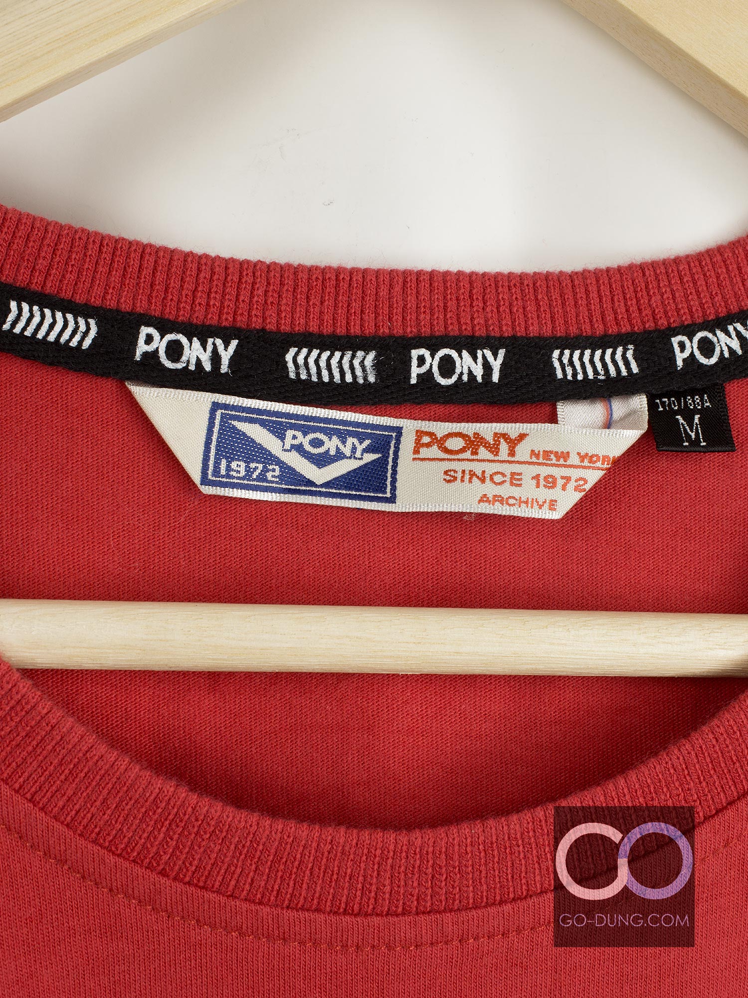 เสื้อยืดมือสองแบรนด์แท้ PONY NEW YORK วินเทจ 90's ผ้า 100 คอตตอน