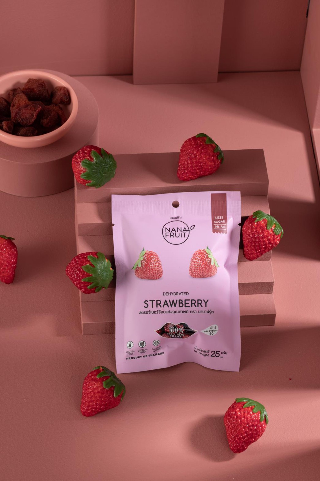 Nana Fruit ผลไม้อบแห้ง 25g. Dehydrated Fruit ไม่ผสมน้ำตาล นานาฟรุต