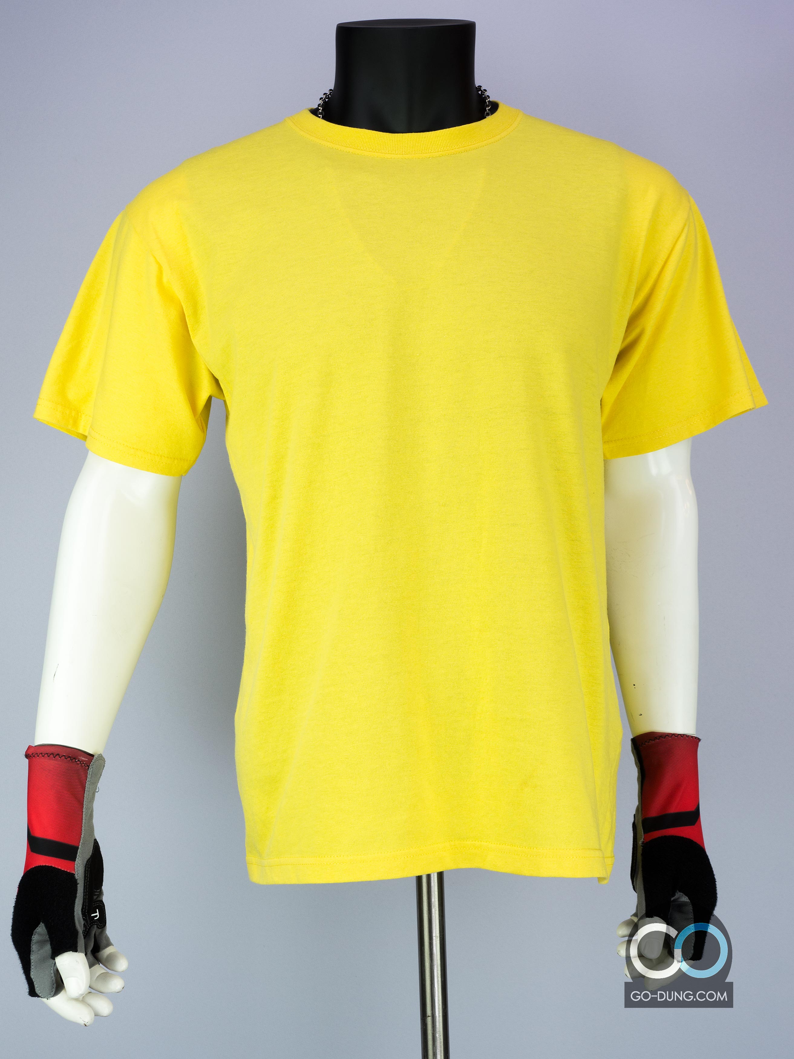 เสื้อยืดมือสอง สีพื้นสีเหลือง ผ้า 100 คอตตอน