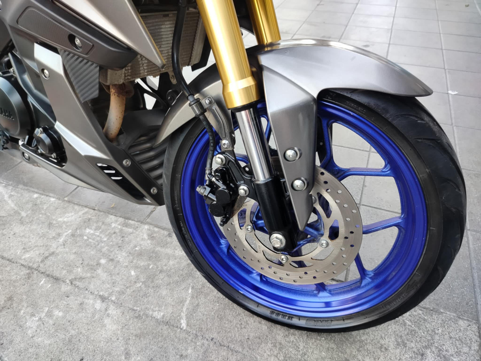 (ปิดการขายครับ) ส่งกาญจนบุรี อีกคัน Yamaha mslaz สีเทา drak edition สีเข้มสวยดุดัน