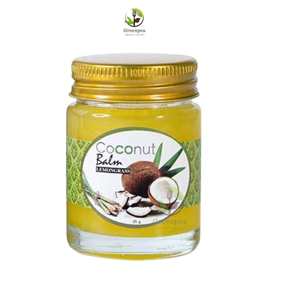 I nature บาล์มน้ำมันมะพร้าว กลิ่นตะไคร้ กลิ่นหอม ผ่อนคลาย ใช้นวด สูดดม Coconut Balm lemongrass france ยาหม่อง กลิ่นตะไคร้ 35กรัม