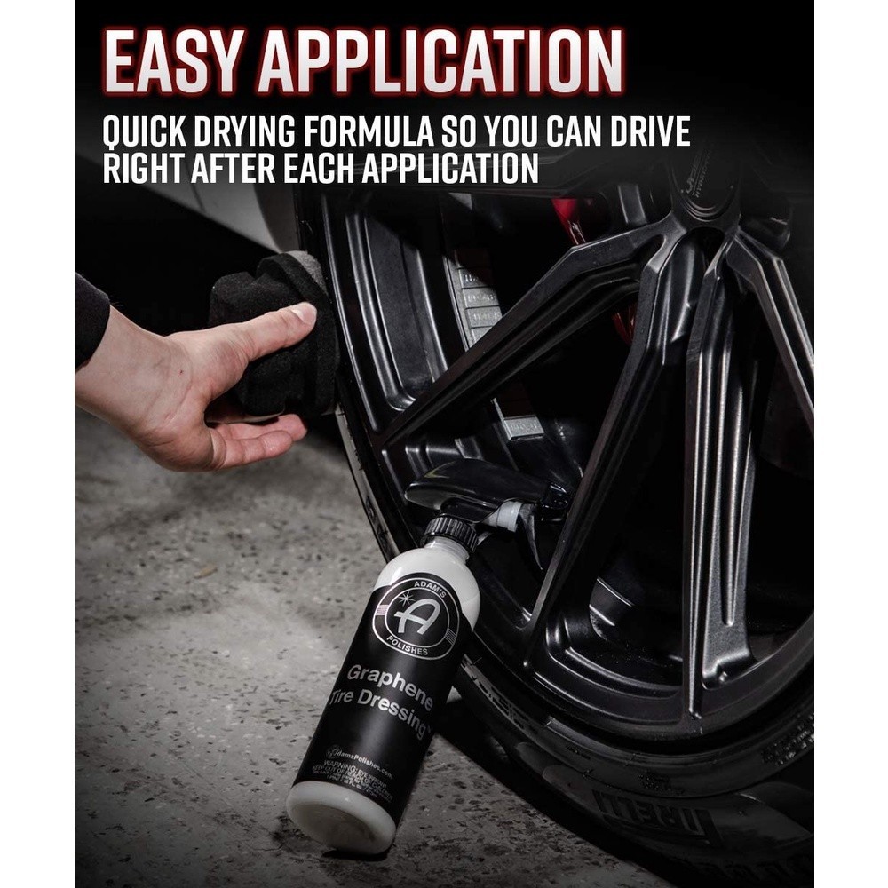 Adam's Graphene Tire Dressing (16oz) ผลิตภัณฑ์เคลือบยางรถอดัมส์กราฟีน