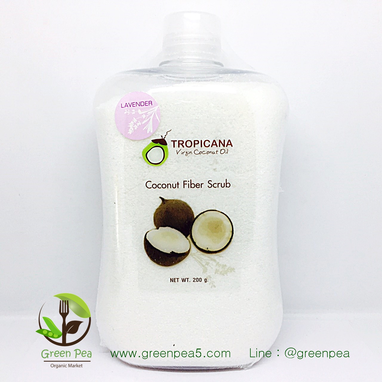ผงขัดผิวมะพร้าว TROPICANA 200G. COCONUT BODY& FACE SCRUB "TROPICANA"