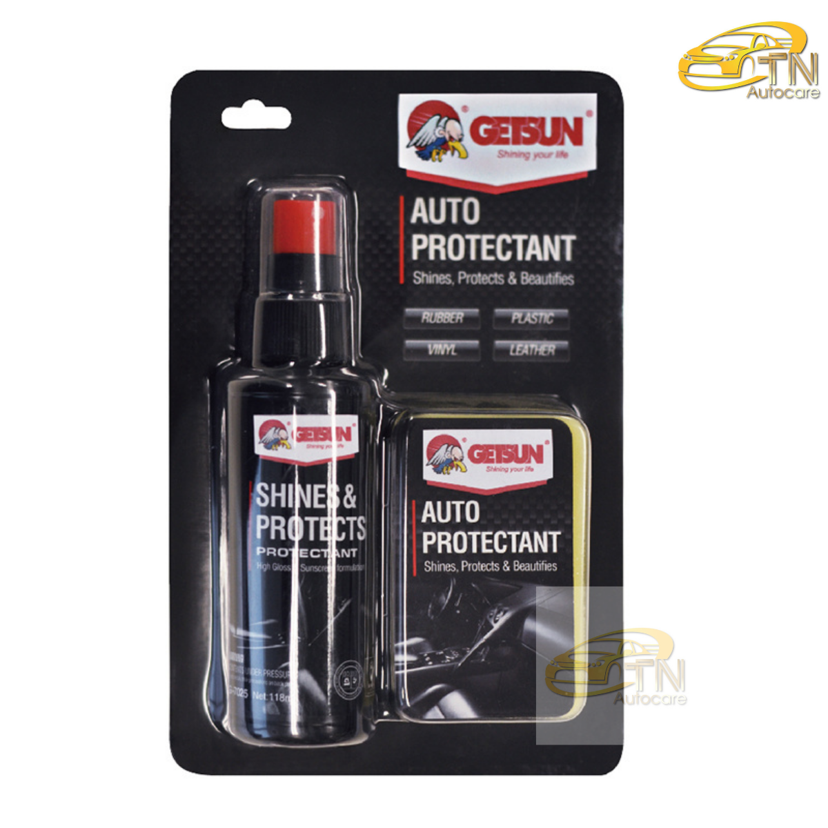 GETSUN Shines and Protects Protectant น้ำยาเคลือบเงา คอนโซล และบอดี้ภายในรถยนต์ ขนาด 295 ml.