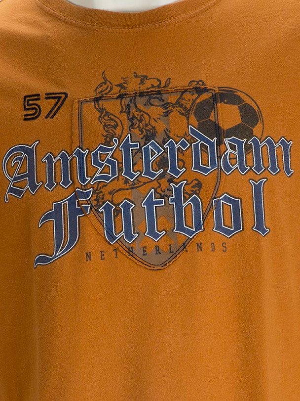 เสื้อยืดมือสอง Amsterdam Futbol ป้ายคอ UTILITY