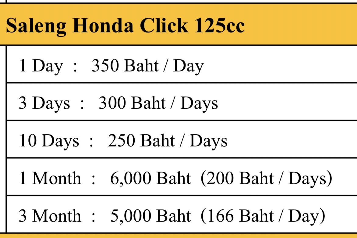 Saleng For Rent 350 Baht per day @ Mae Rumphung Beach, Rayong