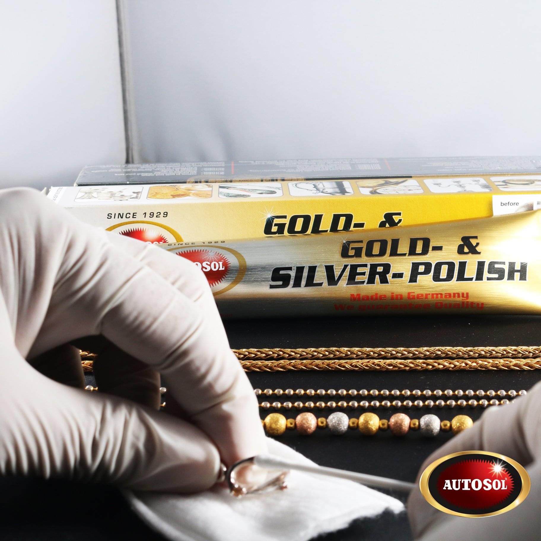 ครีมขัดเคลือบเงาทองและเครื่องเงิน AUTOSOL GOLD & SILVER POLISH ขนาด 75 ml.