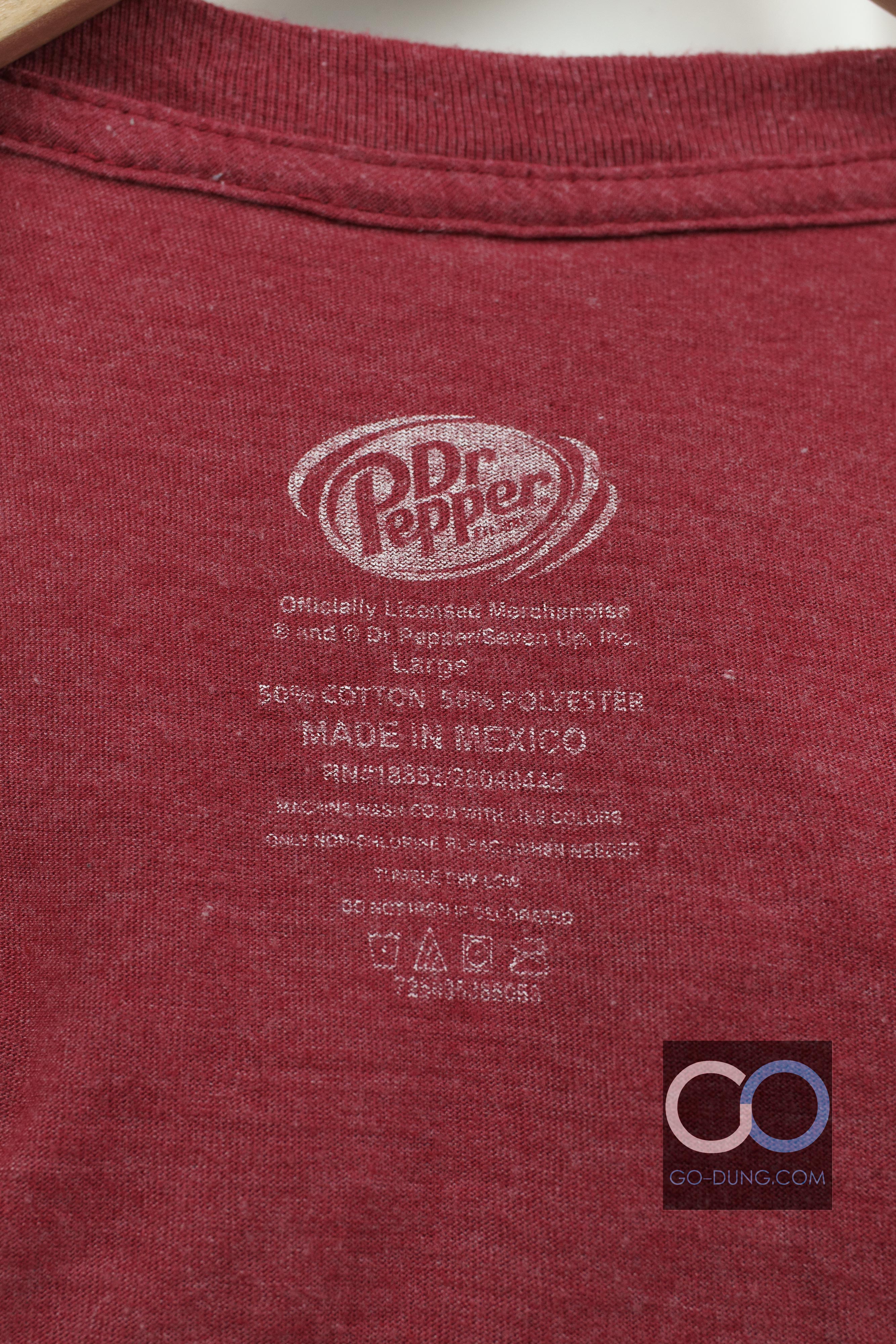 เสื้อยืดเครื่องดื่ม USA แท้ DR.PEPPER : ONE TASTE AND YOU GET IT ผ้า 50/50 ผ้าบาง
