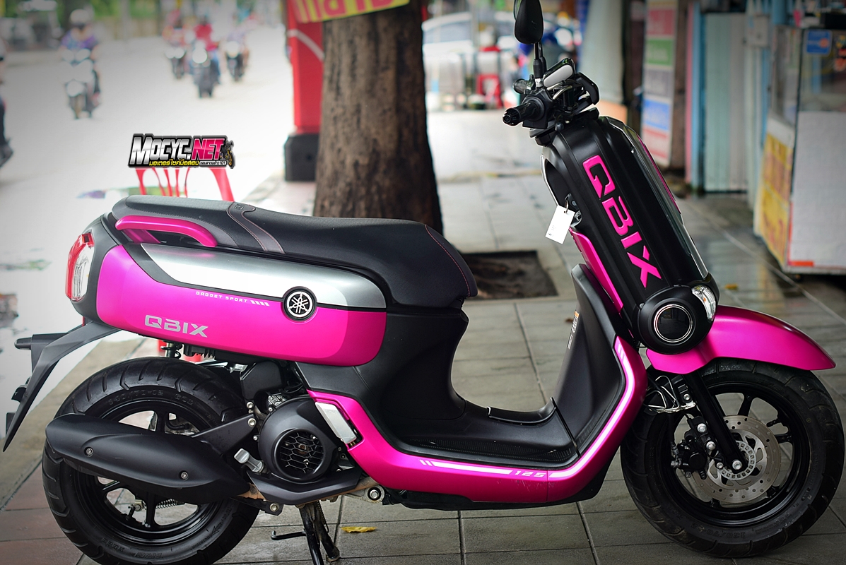 (( ขายแล้วครับ )) q bix ปี2021 สีชมพูดำ รถ 3เดือน พร้อมส่งระยองครับ