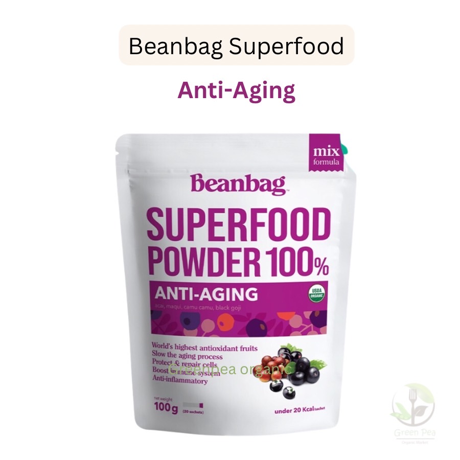 Beanbag Super food100g. ผงผัก Organic Kale , Acai , Berry , Power green Organic Superfood