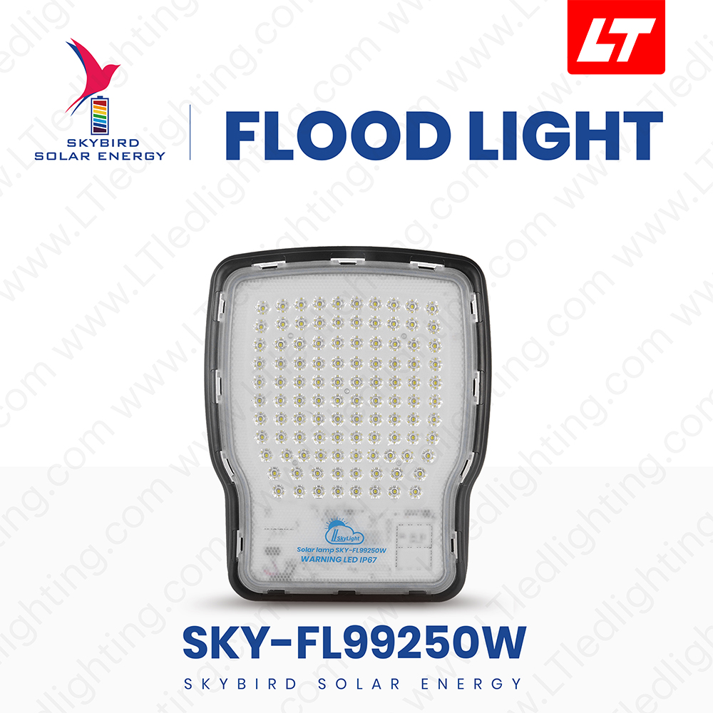SKYBIRD ฟลัดไลท์โซล่าเซลล์ 250W-400W รุ่นSKY-FL99 daylight/warmwhite โซล่าเซลล์ floodlight