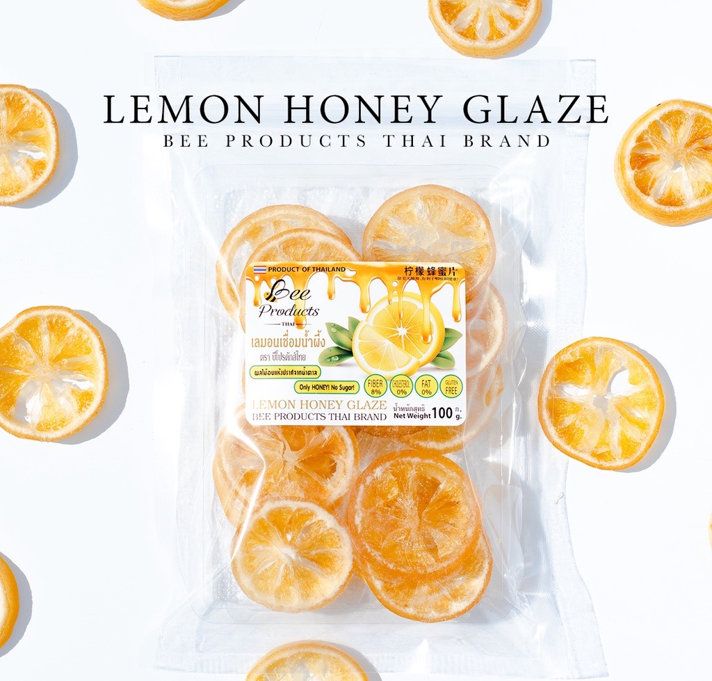 Bee Products Thai มะนาว เชื่อม น้ำผึ้ง Lemon / Lime Honey Glaze ขนาด 100 กรัม เคี้ยวเพลิน ชุ่มคอ ผสมเครื่องดื่ม พร้อมทาน