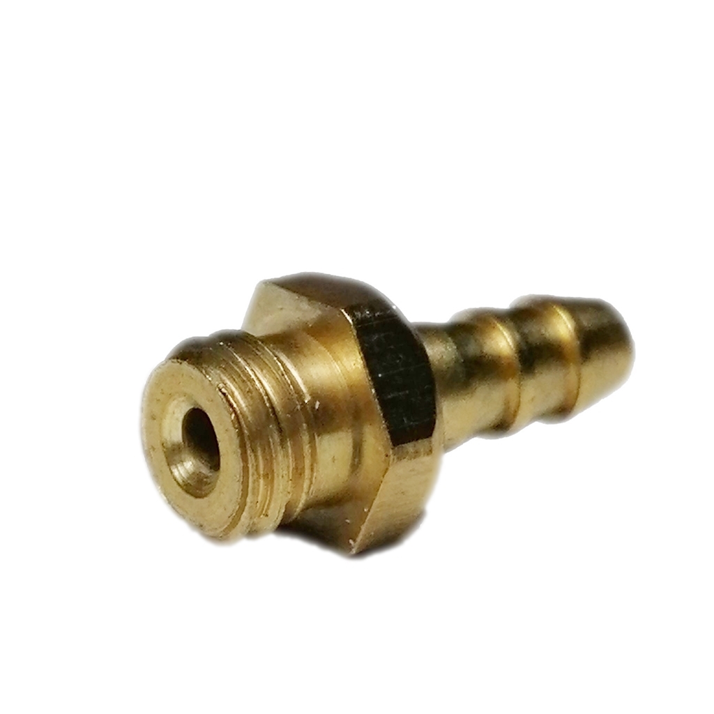 ข้อต่อทองเหลืองหางปลา เกลียวนอก M5 ท่อเสียบ