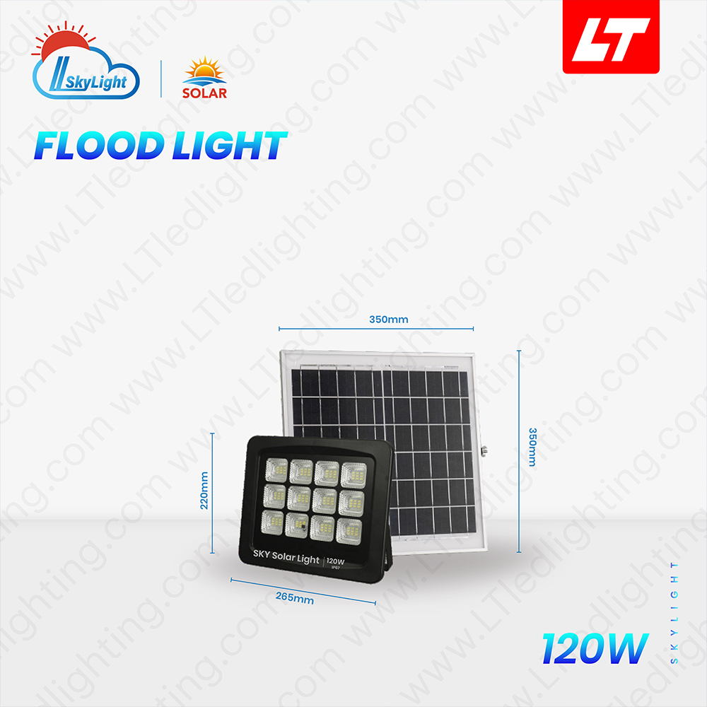 SKYBIRD ฟลัดไลท์โซล่าเซลล์ 120W-300W รุ่นSKY-FL88 daylight/warmwhite โซล่าเซลล์ floodlight