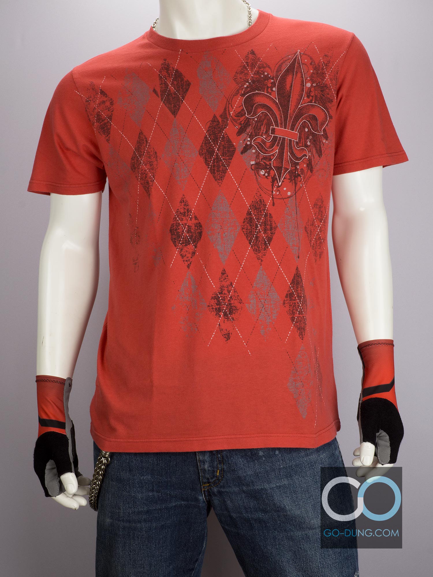 เสื้อยืดมือสอง HYBRID สกรีนตราลูกเสือ ลายเต็มตัว ผ้า 100 คอตตอน สภาพใช้งาน