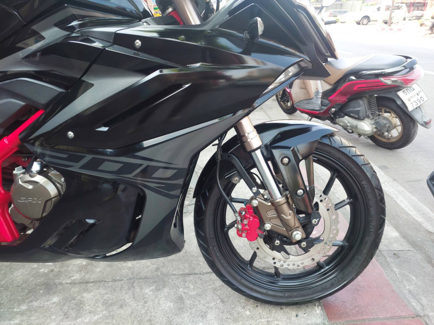 (ปิดการขายครับ ) ส่งปราจีนบุรีอีกคัน demon gr200 cc ปี 2021 สีดำเงาสวยเข้ม ดุดันอมตะ