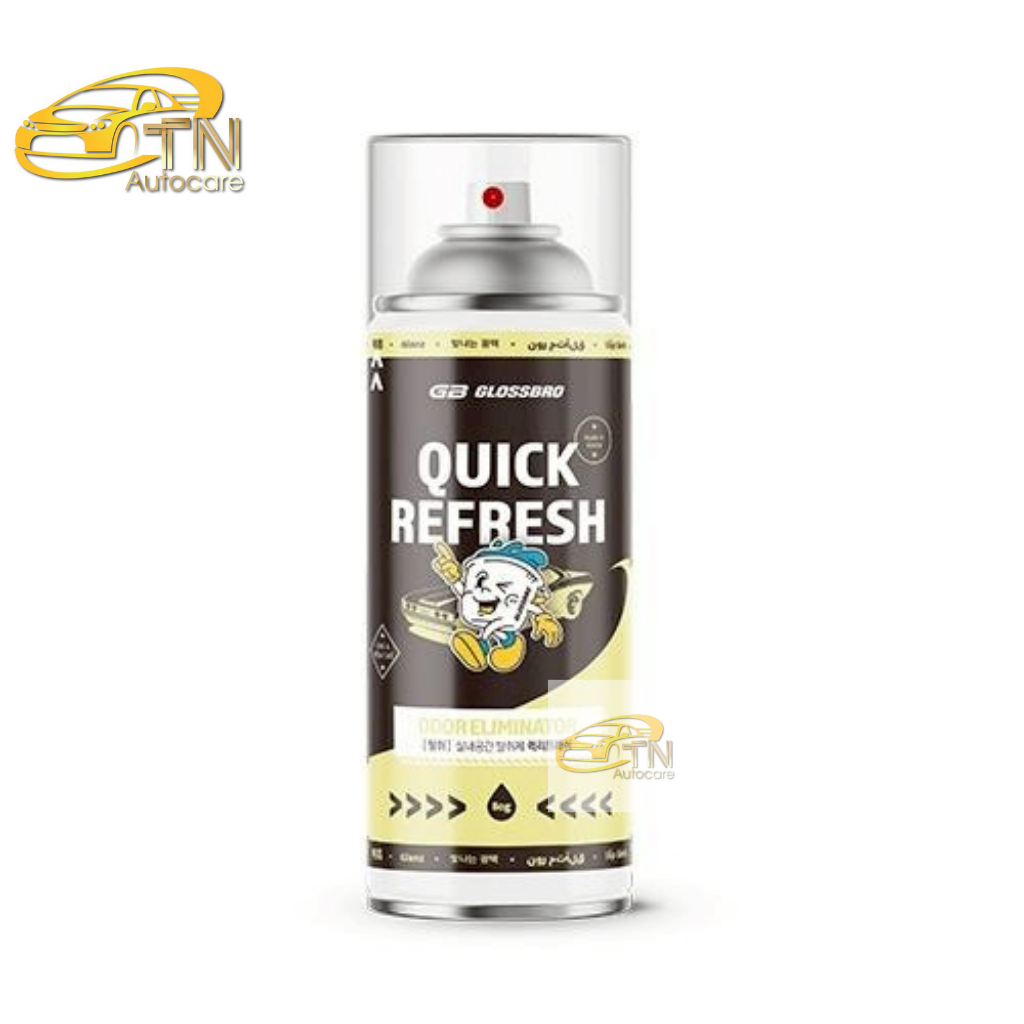 GLOSSBRO Quick Refresh, สเปรย์ดับกลิ่นฆ่าเชื้อภายในรถ 80g