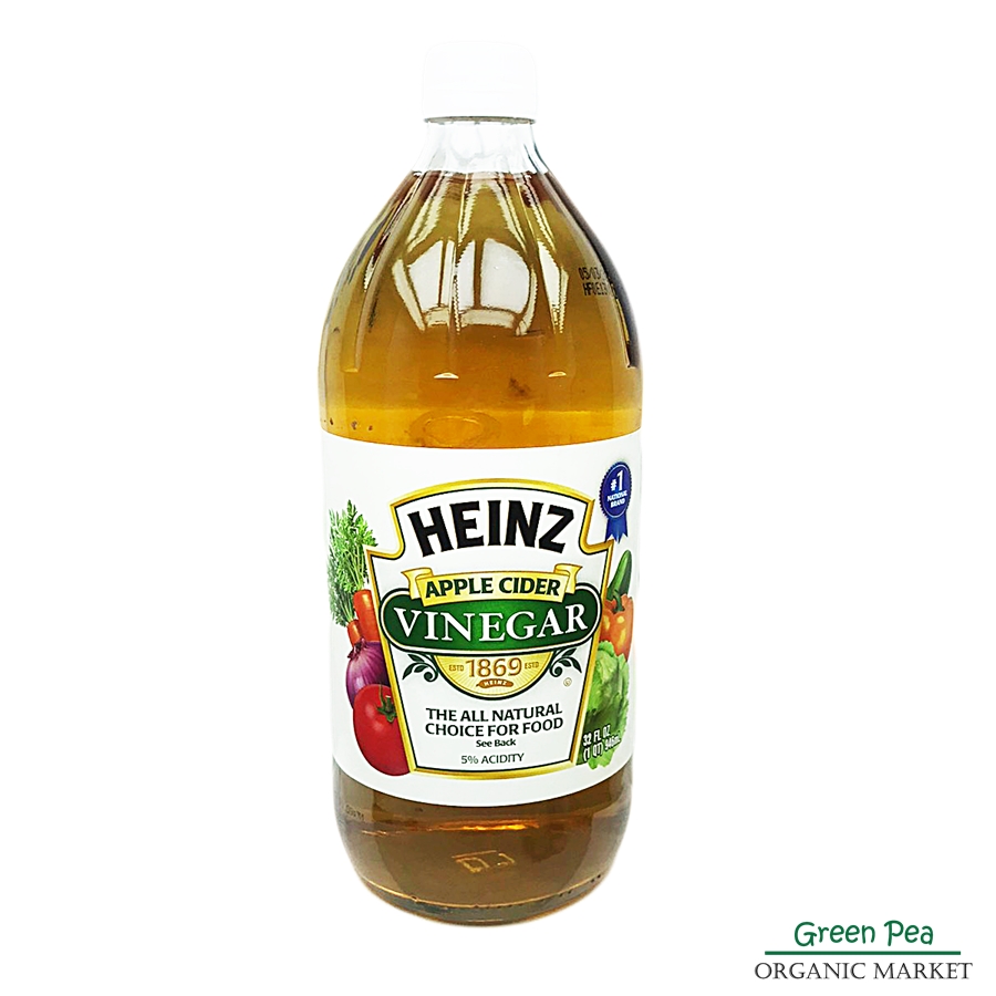 HEINZ Apple Cider Vinegar.แอปเปิ้ลไซเดอร์ ขนาดบรรจุ 946 มล. น้ำส้มสายชูหมักจากแอบเปิ้ลชนิดกรอง