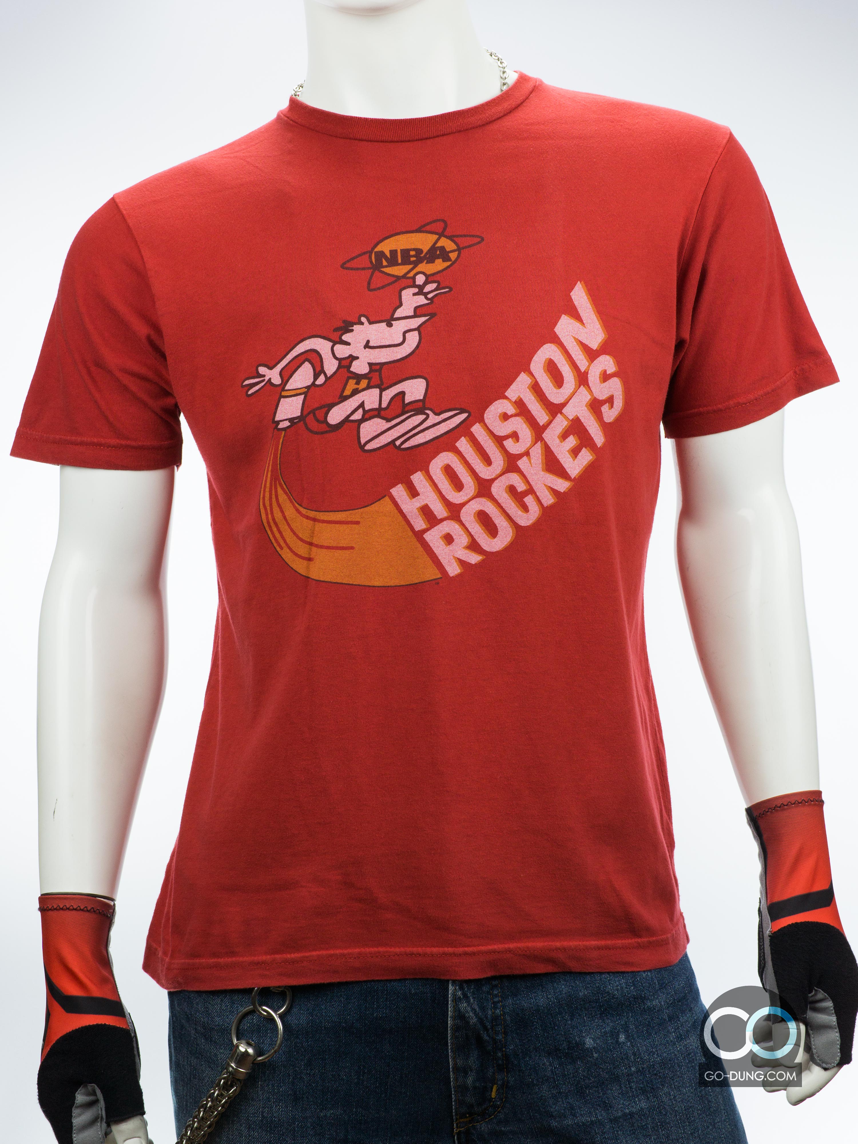 เสื้อยืดบาสเกตบอลมือสอง NBA ทีม HOUSTON ROCKETS MADE IN USA ยี่ห้อ MAJESTIC ผ้า 100 คอตตอน