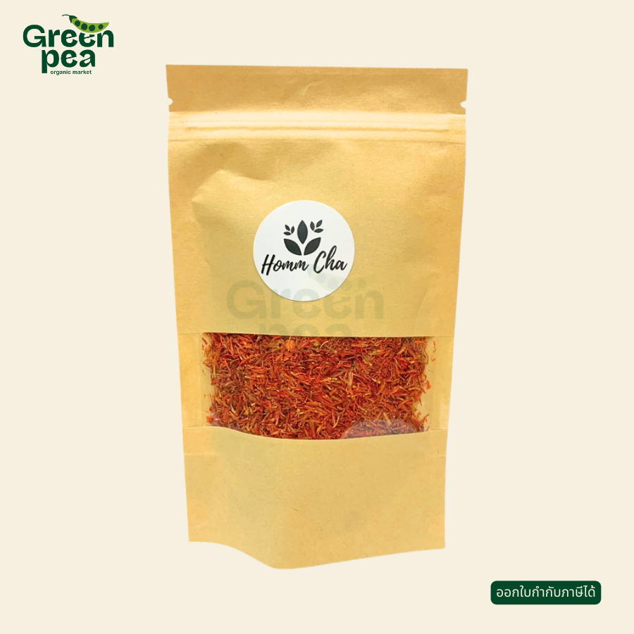 Homm Cha Dried Safflower ดอกคำฝอย อบแห้ง 30 กรัม ใช้ประกอบอาหาร เครื่องดื่ม หอมชา