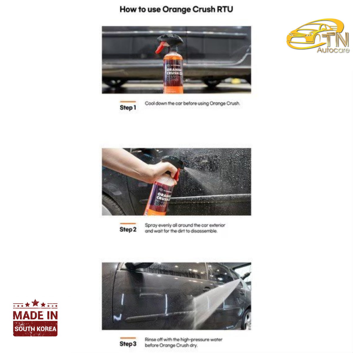 GLOSSBRO Orange Crush RTU, สเปรย์ทำความสะอาดอเนกประสงค์แบบพร้อมใช้งาน 500ml