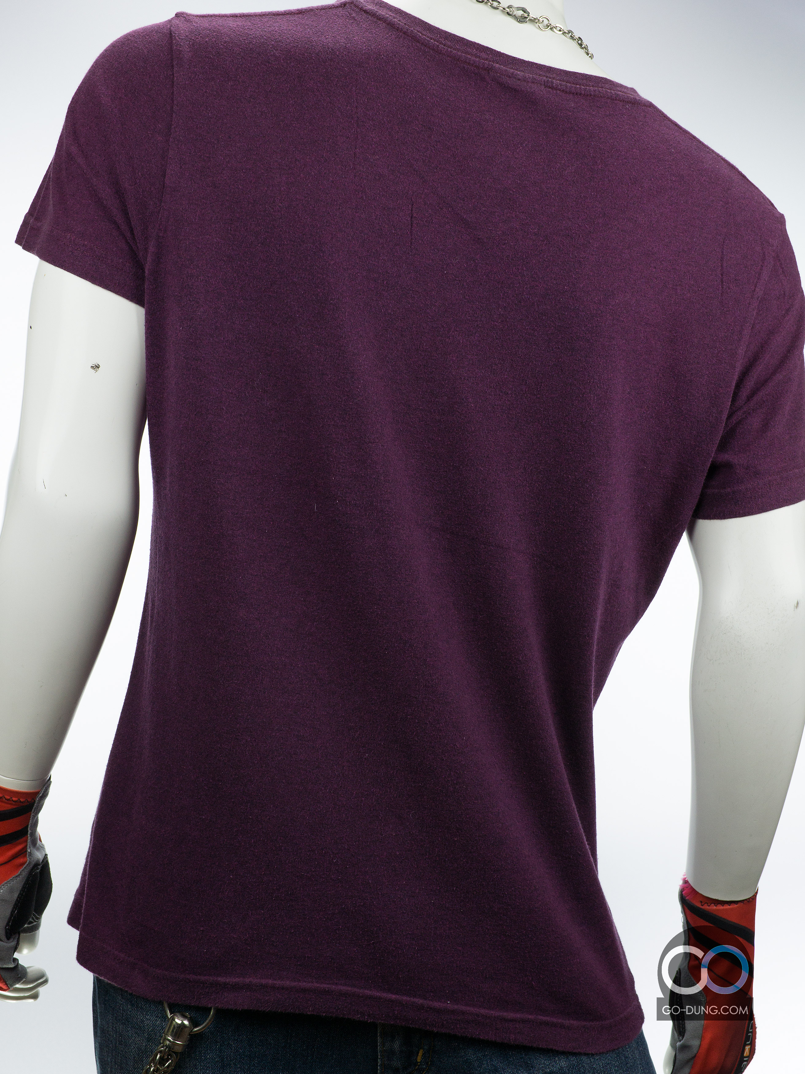 เสื้อยืดมือสองแบรนด์เนม H&M สีพื้น สีม่วง ผ้า 100 คอตตอน