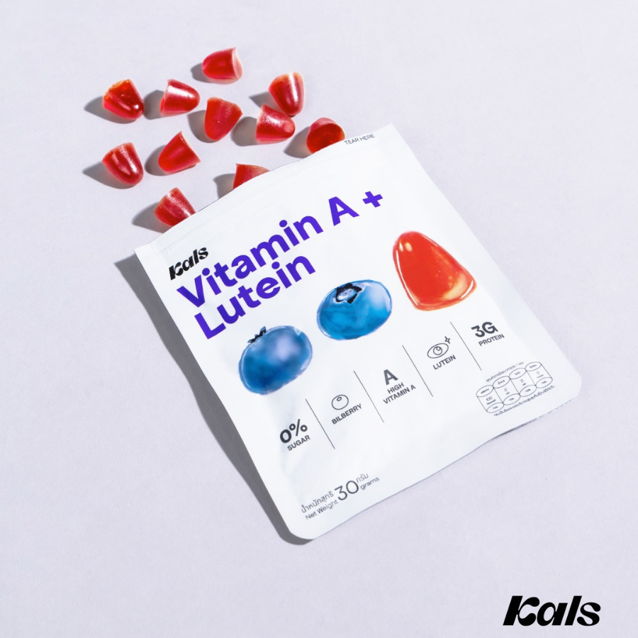 Kals Jelly Bilberry Vitamin A เยลลี่ บิลเบอร์รี่ วิตามินเอ ขนาด 30 กรัม กัมมี่ ไม่มีน้ำตาล มีลูทีน แคลส์