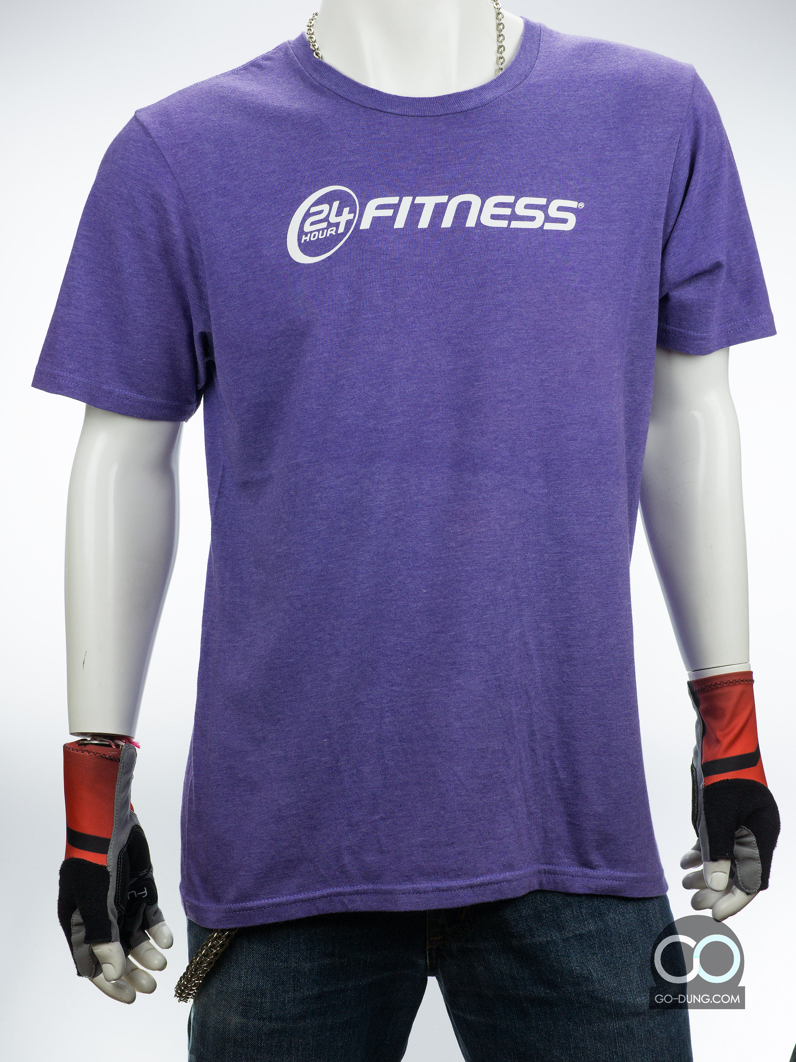 เสื้อยืดมือสอง DISTRICT : 24 HOUR FITNESS ผ้าบาง ผ้า 50/50