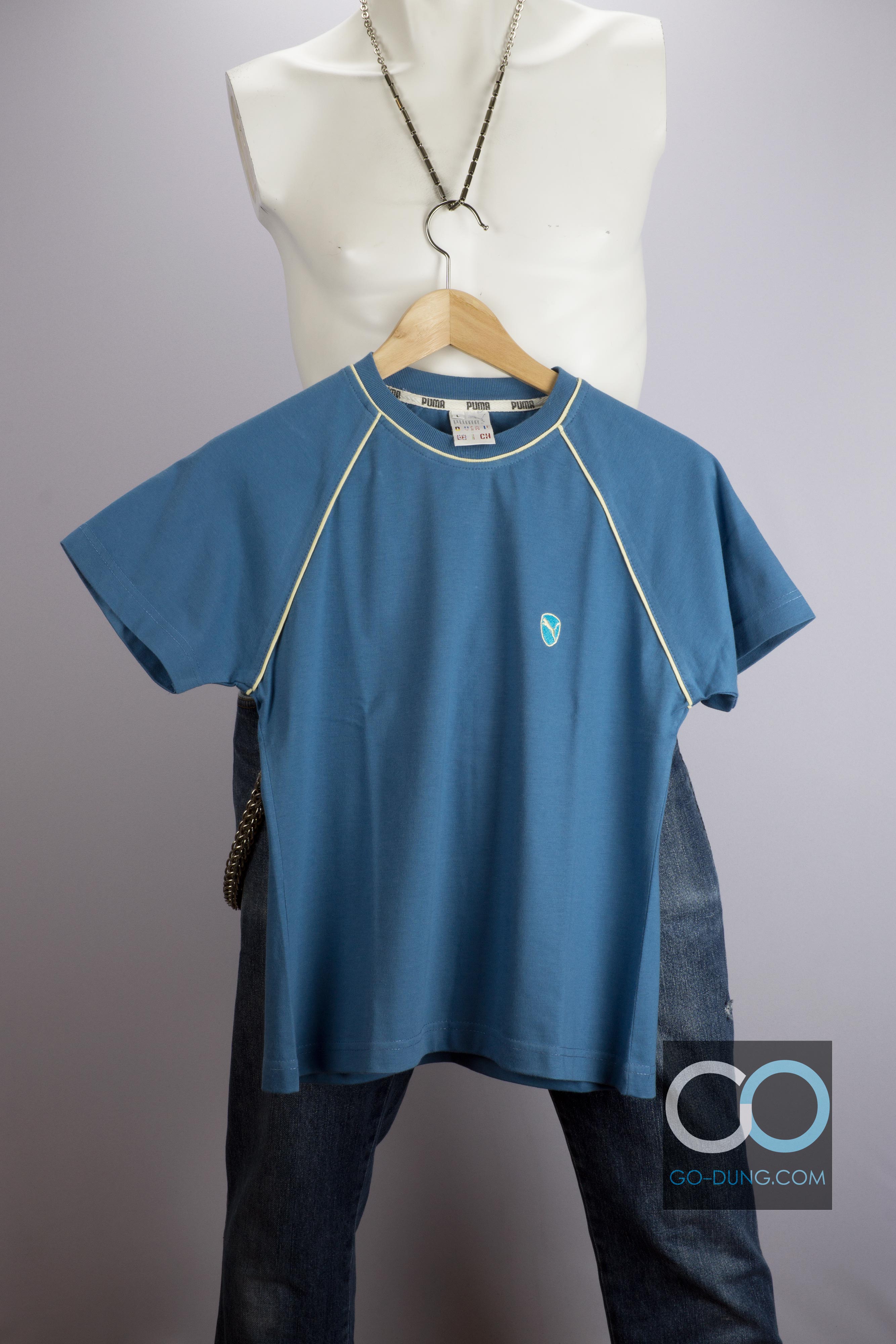 เสื้อยืดมือสอง แบรนด์เนม ยี่ห้อ PUMA รุ่นเก่า แขนต่อ ผ้าบาง