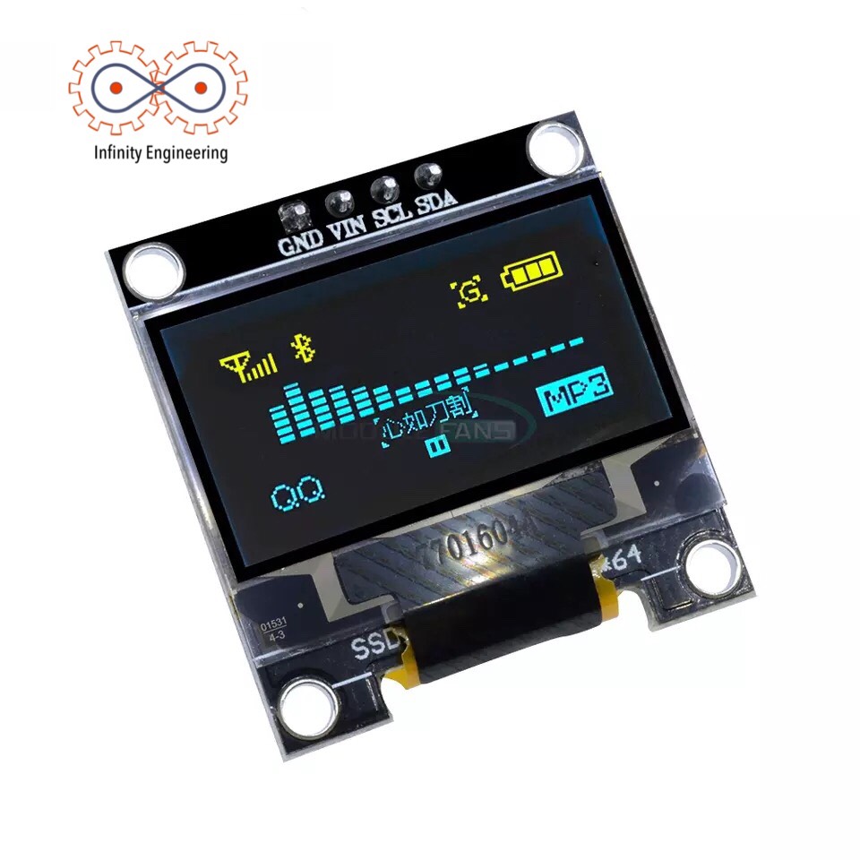 I2C LED Display Module 0.96 Inch Compatible 128X64
