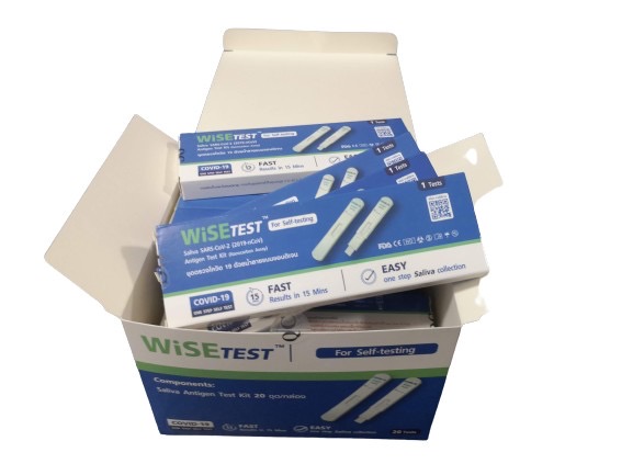 Wise Test ชุดตรวจ Covid ATK ด้วยน้ำลาย (Saliva SARS-Cov-2) 20 Tests/Box